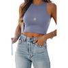 2023 Sleeveless Round Neck I-shaped Vest T-shirt In Solid Colors for Women