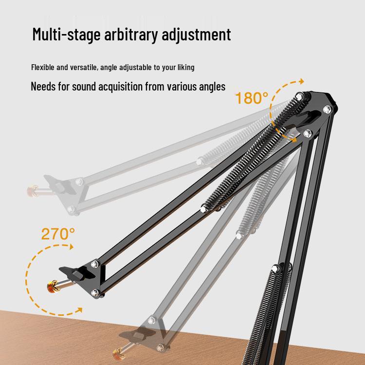 Профессиональная микрофонная стойка FIFINE с амортизирующей стрелой для настольной записи