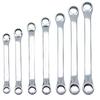 Set of 7 Long Open End Nut Tightening Mirror for Automotive and Motorcycle Repairs Wrenches, Tools, Finish, 75°, 6-17mm,