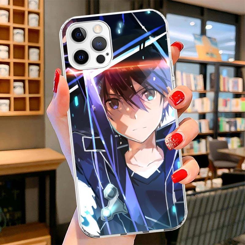 Sword Art Online Anime Cover Phone Case For iPhone 16 17 Air 15 14 Pro Max 16E Phone Case 13 Mini 12 11 7 SE 8 Print Pattern Fit