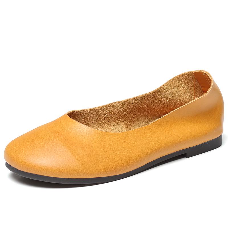 Simple Zen Handmade Leather Бабушкины Туфли - Женские Туфли На Мягкой Подошве Для Всех Сезонов