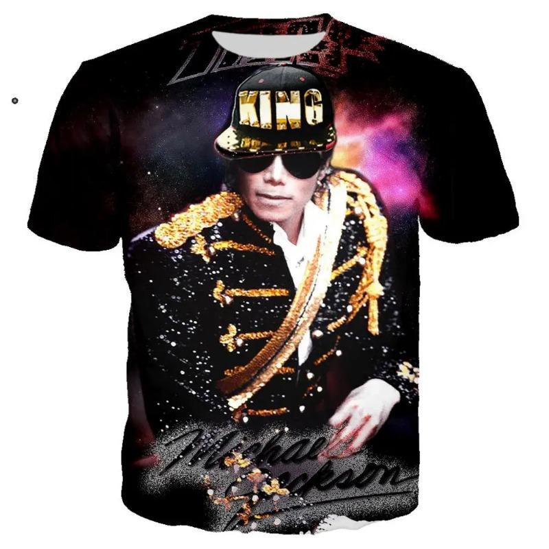 Michael Jackson Printed 3D T-shirt Unisex Summer Casual Streetwear