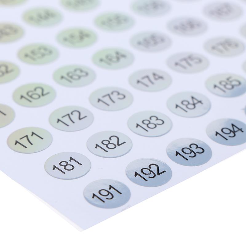 Водонепроницаемый номер 1-200 лазерные этикетки наклейки лак для ногтей губная помада бирки с номерами