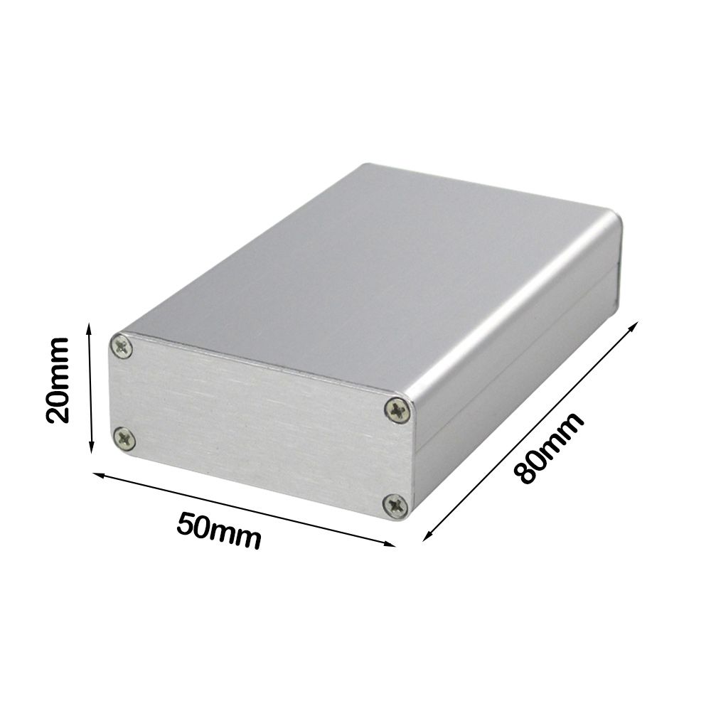 Silver Tool 50*80*20mm Circuit Board Shell Power Case Electronic Project Box Enclosure Case