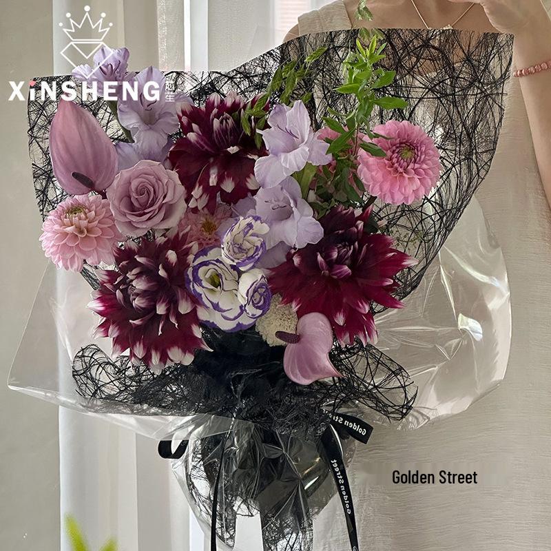 Xin Sheng Korean Dream Fresh Flower Bouquet with Creative Handmade Hollow Wrapping Paper