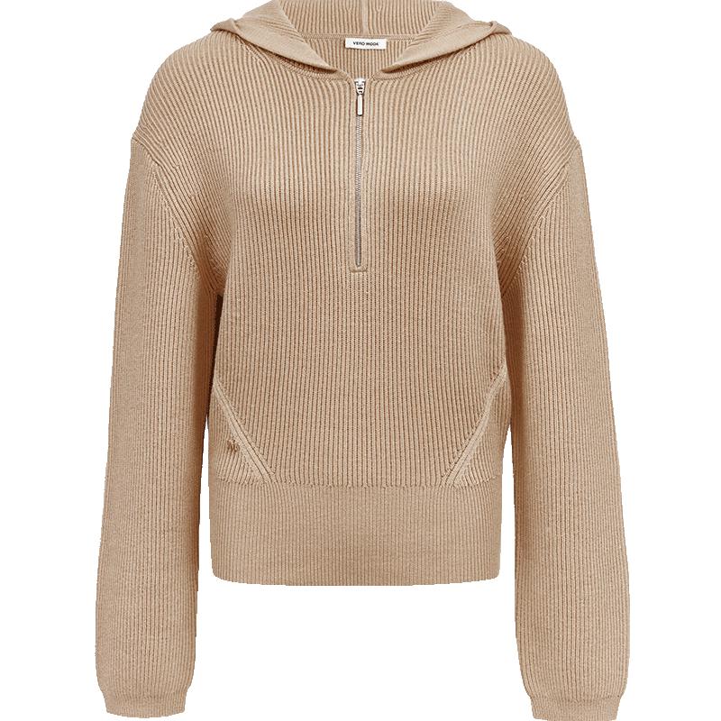 Veromoda Женский вязаный свитер с капюшоном из смесовой шерсти