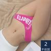 2Pcs/Lot Sexy Seamless Women Panties V-shaped Waist Underwear G String Lingerie Letter Printing Thong Comfort Intimates