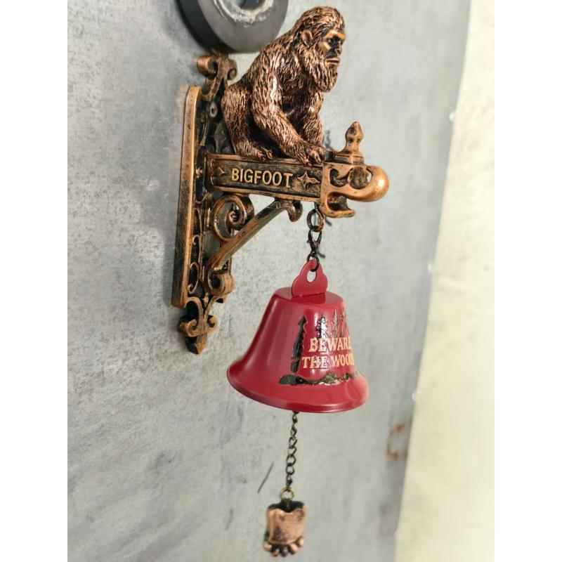 Door Knocker Gothic Christmas Devil Hanging Decor Hand Forged Iron Doorbell Ornament for Home Halloween