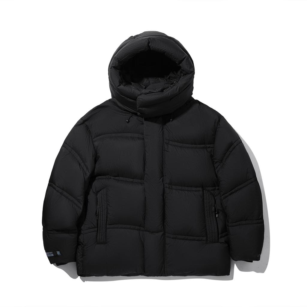 Li Ning Kung Fu Series Water-Resistant Loose 95% Duck Down Short Down Jacket Men Outerwear AYMV307-2