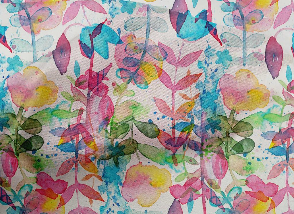 oneOone Хлопковый батист, белая ткань, листья, акварель, платье, материал, ткань, принт, ткань, по ярдам, 42 дюйма