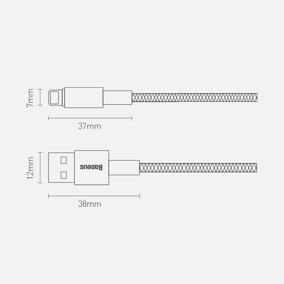 Baseus Tungsten 1m USB-Lightning Cable 2.4A Black