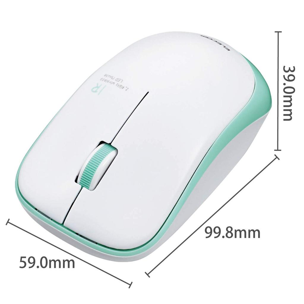 ELECOM Мышь беспроводная M Размер 3 кнопки ИК-датчик энергосбережение зеленый (Приемник включен) М-IR07DRGN