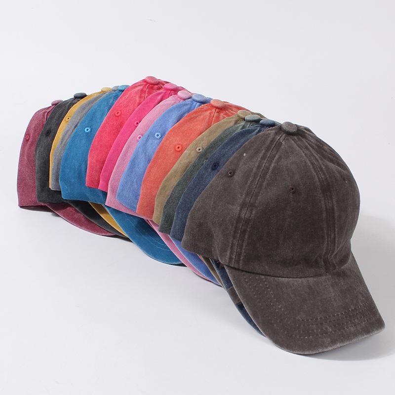 Vintage Washed Cotton Baseball Cap for Kids Sun Hats Adjustable Hip Hop Hat Summer Sun Protection Snapback Boys Girls Peaked Hat
