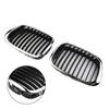 1Pair Grilles For BMW E39 5-series 525 530 535 540 M5 1998-2003 Front Chrome Black Grille Grill Replacement Car Exterior Parts