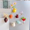 5PCS Ceramic Vase Refrigerator Magnet Mini Flower Arrangement Nordic Personality Home Photo Message Board Stickers Decor Diy Toy