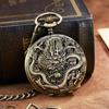 Classic Double Open Dragon Phoenix Chengxiang Roman Literal Vintage Hand Mechanical Large Pocket Watch