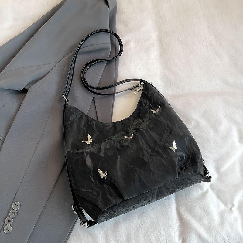 Повседневная мягкая поверхность большой емкости с бабочкой декоративная сумка через плечо модный рюкзак для поездок на работу многоцелевая сумка-тоут