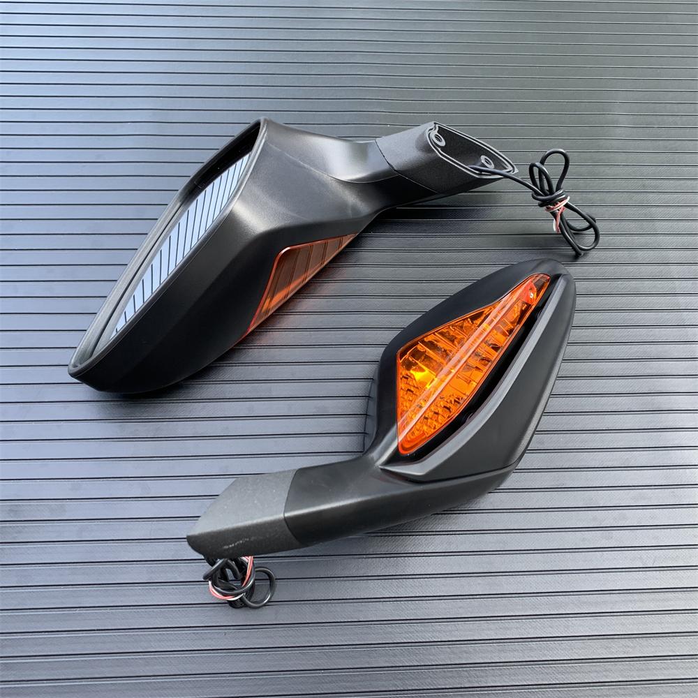 Motorcycle Rearview Side Mirrors with Turn Signal Light For MV Agusta F3 675 800 2013- Motorbike Rearview
