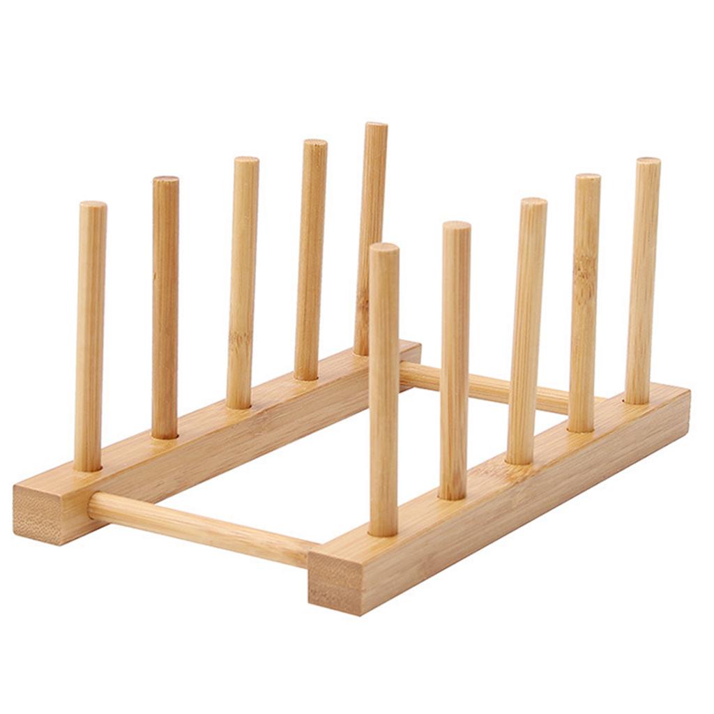 Бамбуковая сушилка для хранения мисок, тарелок, многофункциональная сушилка для тарелок для домашней кухни