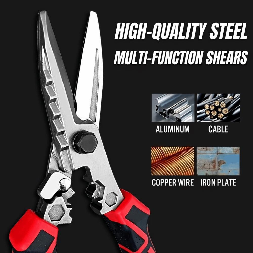 High-Quality Stainless Steel Tin Snips Multi-Function Heavy-Duty Tin Snips Electrical Maintenance