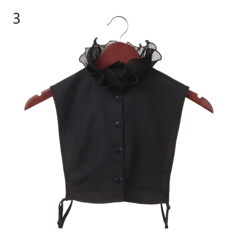 Front Tie White Lapel Fake Collar Blouse Detachable Collar Fake Women Vintage Lace Ladies False Blouse Collar Half Shirt