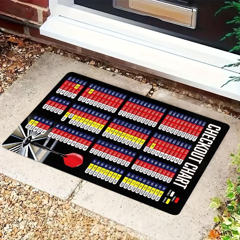 VIKAMA Darts Scoreboard Rectangular Floor Mat Specially Designed for Game Rooms and Bars Non-Slip Durable Carpet for Darts Areas