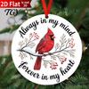 Acrylic Round Pendant Decorations 2D Christmas Hanging Ornaments, Santa Snowflake Reindeer Holiday Party Decor Tree Decorations, Reusable Pendants for