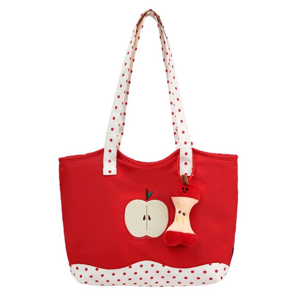 Message Bag Fruits Shoulder Bag Solid Color Nylon Tote Bag Fashion Funny Handbag  Travel