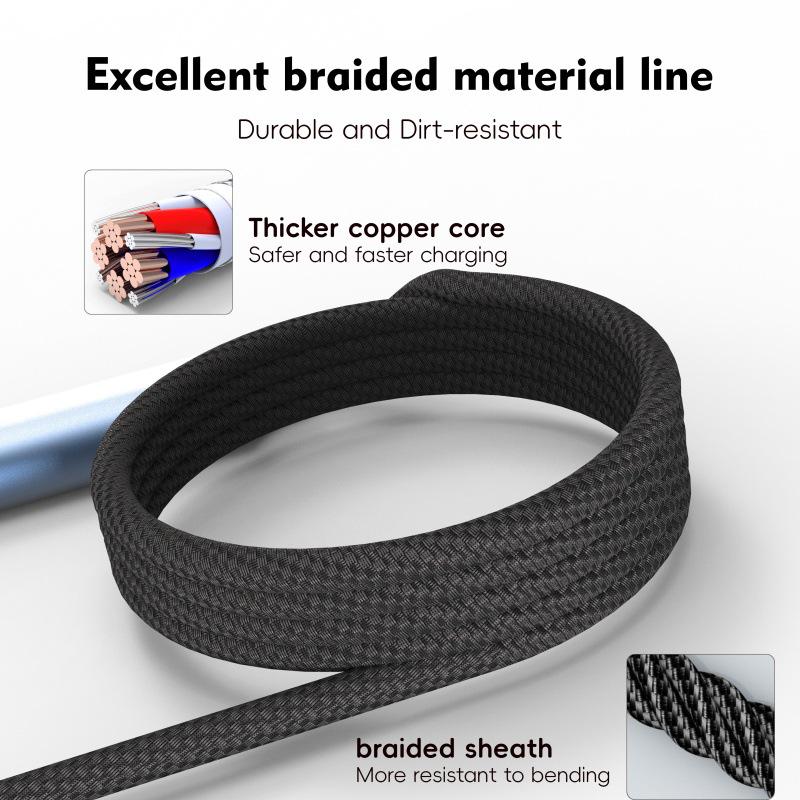 Беспроводное зарядное устройство для Samsung/Apple Watch с кабелем для передачи данных USB (от двух до трех портов), быстрая зарядка 100 Вт для мобильных телефонов.