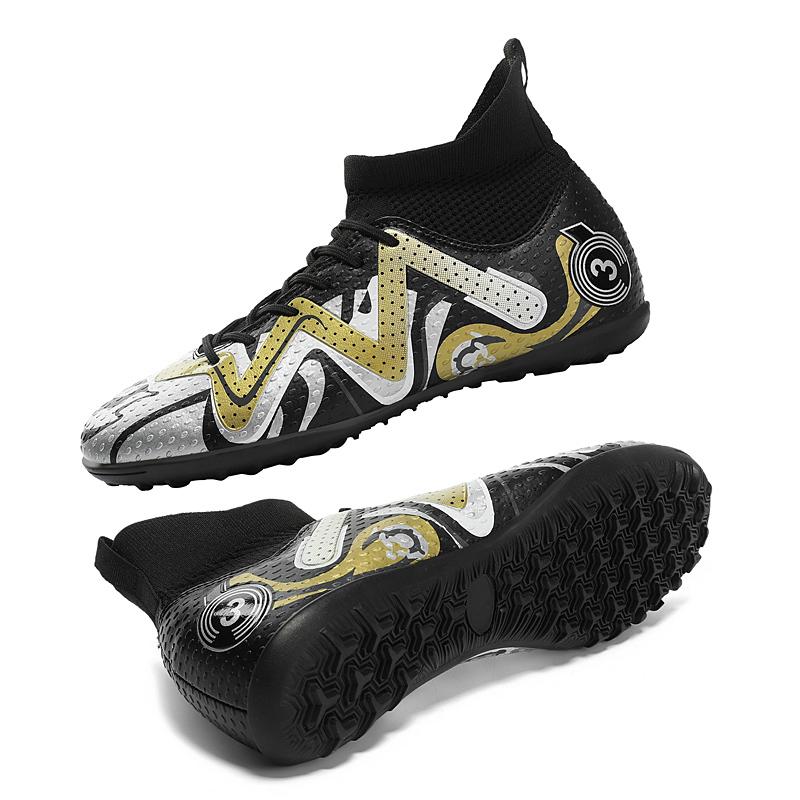 Мужские футбольные бутсы с длинными шипами и высокой лодыжкой, футбольные бутсы AG/TF, детские уличные бутсы для травы, футбольные бутсы, тренировочные спортивные футбольные бутсы