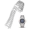 Для часов Patek Philippe Nautilus ремешок мужской 5711/1A010 серия 904 нержавеющая сталь цепь для часов выпуклый рот Ремешок для часов 25мм-13мм