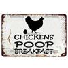 Mfoever Tin Sign SQDGLZ Vintage Keep Gate Closed Chickens Tin Sign Metal Sign Shop Plate Home Bar Wall Decor Sticker Decoration Plaque Poster