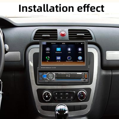 7Inch Car Radio Stereo Touch Screen MP5 Player with Mirror Link Bluetooth 5.1 with Carplay Android Auto w/Manual Telescopic