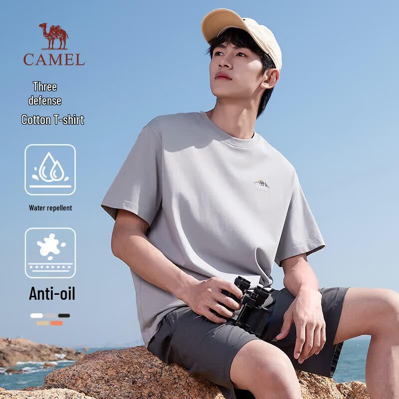 CAMEL Men's Three-Proof Breathable Round Neck T-Shirt