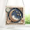 2dEid Mubarak Door Sign Wooden Hanging Signs  Moon Star Wooden Hanging Pendant  Islamic Muslim Pendant Decoration For Ramadan Mubarak Eid Decorations