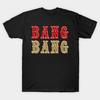 Мужская черная футболка с принтом Bang Bang Niner Gang Футбол Номерная футболка из хлопка с принтом на трансферной бумаге без вырезания