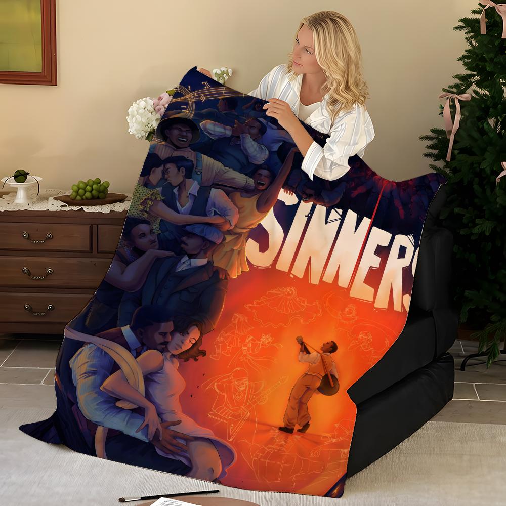 Плед S-Sinners Throw из фланели, мягкий, теплый, прочный и моющийся, милый, крутой