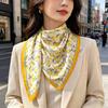 Silky Square Scarf Floral Print Headscarf Neck Scarf Bandana For Women Fashion Travel Daily Use