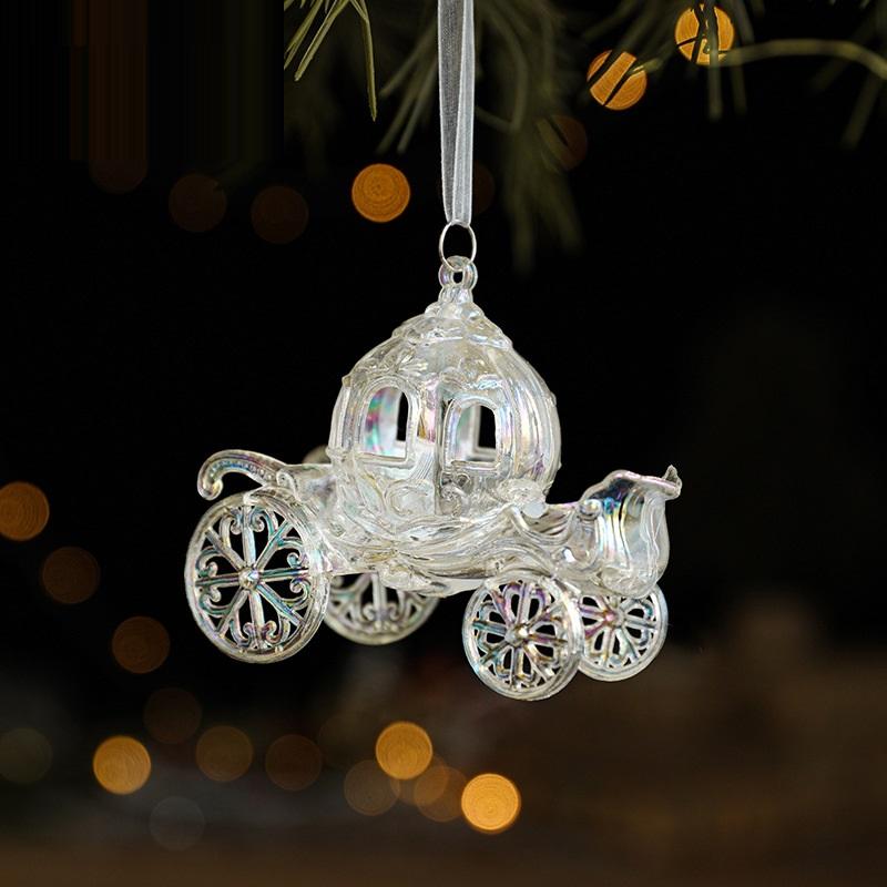 Honor of Crysal Christmas Decoration Pendant Transparent Creative Bell Girl Christmas Tree Pendant Decoration