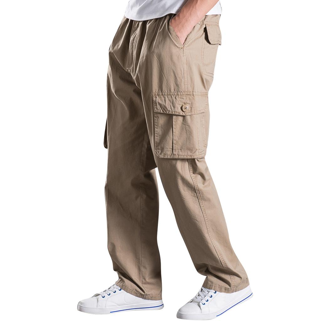 Брюки-карго для мужчин, мешковатые, мужские брюки-карго для парашютистов, легкие брюки, свободный крой, повседневные брюки для пешего туризма со шнурком