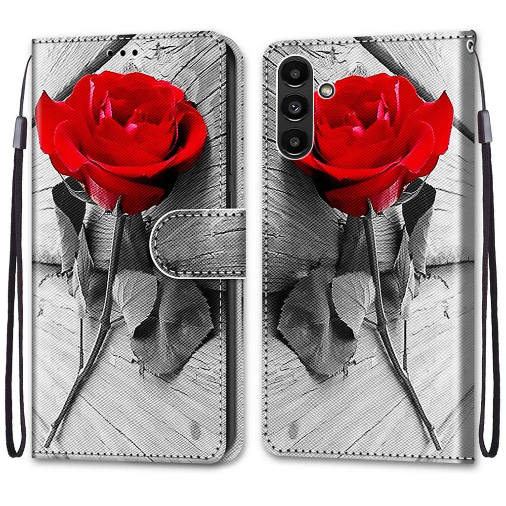 Luxury Painted Leather Case Wallet Book Style Protective Cover for Samsung Galaxy A26 A36 A16 A55 A56 A35 A24 A25 A15 A05 A05s/Samsung A15 A14 A04S