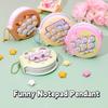 Multi-functional Music Notepad Keychain Bag Pendant Toy Key Ring Cartoon Notepad Pendant  Game