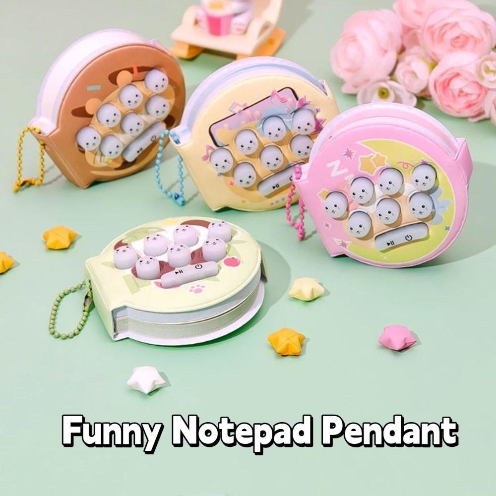 Multi-functional Music Notepad Keychain Bag Pendant Toy Key Ring Cartoon Notepad Pendant Game