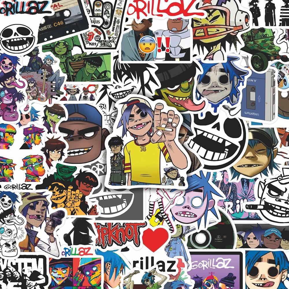 10 30 55 шт. Наклейки Музыкальной Группы Gorillaz Крутые Граффити Наклейки Для DIY Скейтборда Телефона Ноутбука Водонепроницаемые Смешные Наклейки Декор