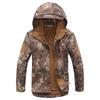 Men's Softshell Waterproof Camouflage Jacket Windproof Fleece Tactical Jacket Warm Army Military Uniform Coat Outdoor Hooded Camo Hunting Clothes
