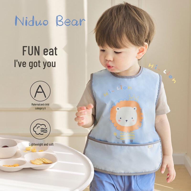 Niduoxiong Baby Waterproof Feeding Smock Bib