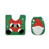 2PC/Set Santa Toilet Seat Cover Christmas Decorations Rug Set Christmas Mats Creative Red Green Gift Multiple Options Available