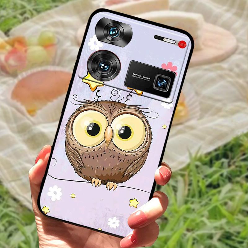 Ударопрочный чехол Funda для ZTE nubia Z60 Ultra, силиконовый, черный, мягкий бампер для чехлов телефона Nubia Z60 Ultra, Z60Ultra, мультяшный корпус
