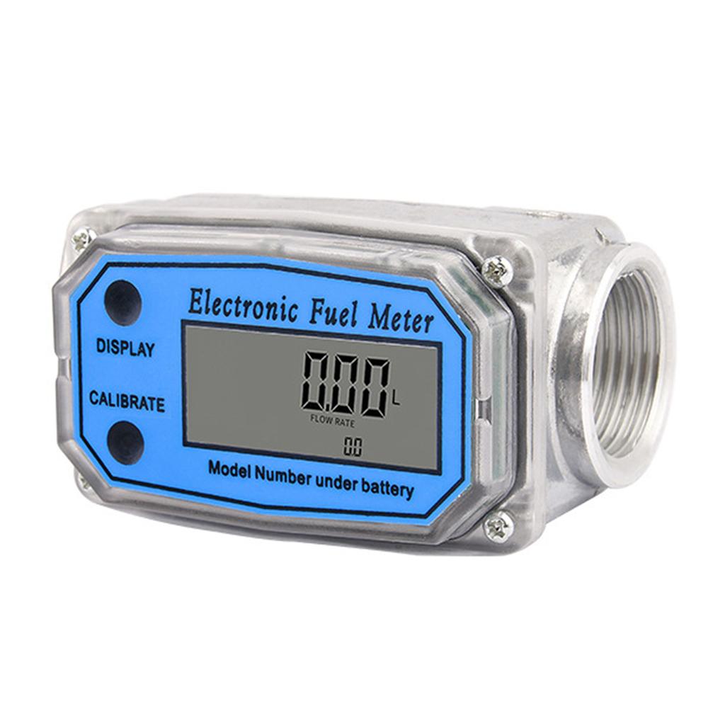 1" Flow Meter Electronic Digital Display Flowmeter with Stainlesss Steel Housing Quick Installation Used for Water Oil