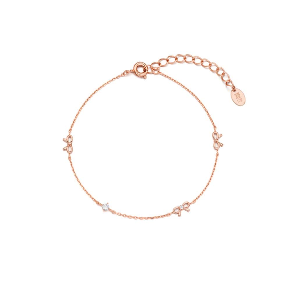 [Stonehenge] Silver Ribbon Cubic Bracelet Sc24B01T